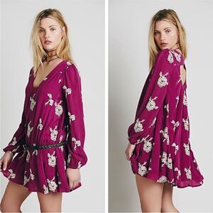 Free People Austin Emma Embroidered mini Dress XS
